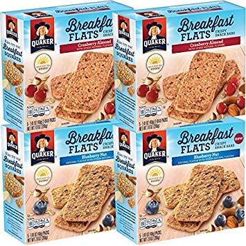 Quaker Baked Flats, Blueberry Nut & Cranberry Almond, 5-3 Bar Packs (Pack of 4) : $8.97 or less w/S&S