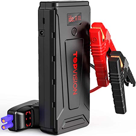 TOPVISION Battery Starter for Car 2200A Peak 20800mAh Portable Car Power Pack – $58.64