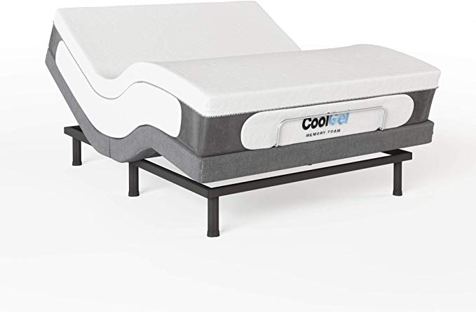 Classic Brands New 2018 Cool Gel Ultimate Gel Memory Foam 14-Inch Mattress with Hercules Heavy-Duty 14-Inch Platform Metal Bed Frame and BONUS Pillow, Twin XL