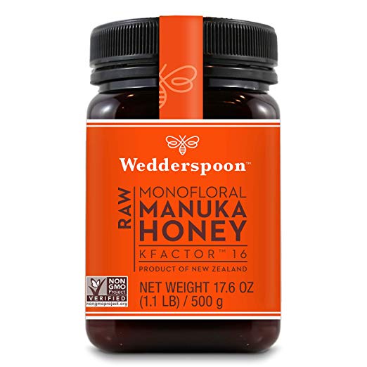 Wedderspoon Raw Premium Manuka Honey KFactor 16+, 17.6 Ounce