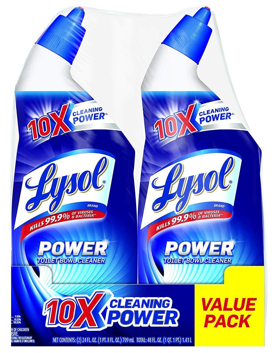 2-Pack of 24oz Lysol Power Toilet Bowl Cleaner