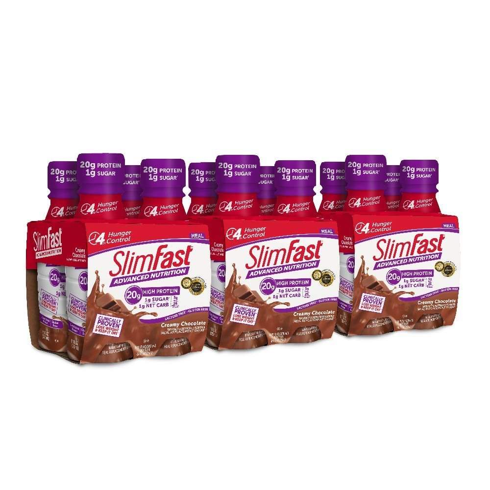 12-Count 11oz Slimfast Advanced Nutrition Protein Shake (Creamy Chocolate)