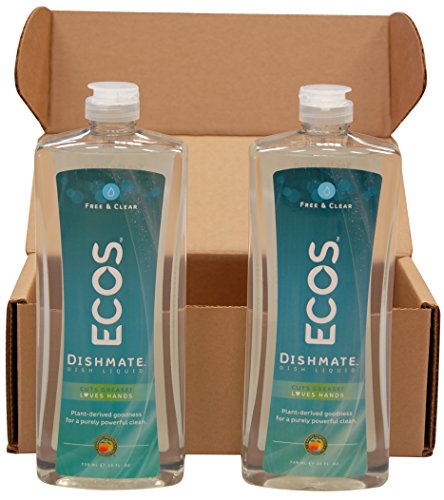 Earth Friendly Products ECOS Dishmate Hypoallergenic Dish Soap, Free & Clear, 25 oz Bottle (Pack of 2): As low as $4.74 w/S&S
