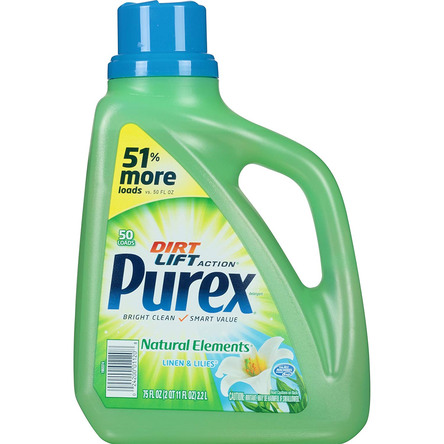 Purex Liquid Natural Elements Laundry Detergent, Linen & Lilies, 75 oz (50 loads) $3.25 + w/ S&S + Free S&H