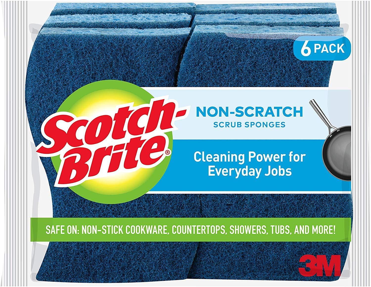 Scotch-Brite Non-Scratch Scrub Sponges: 9-Count $5.30, 6-Count