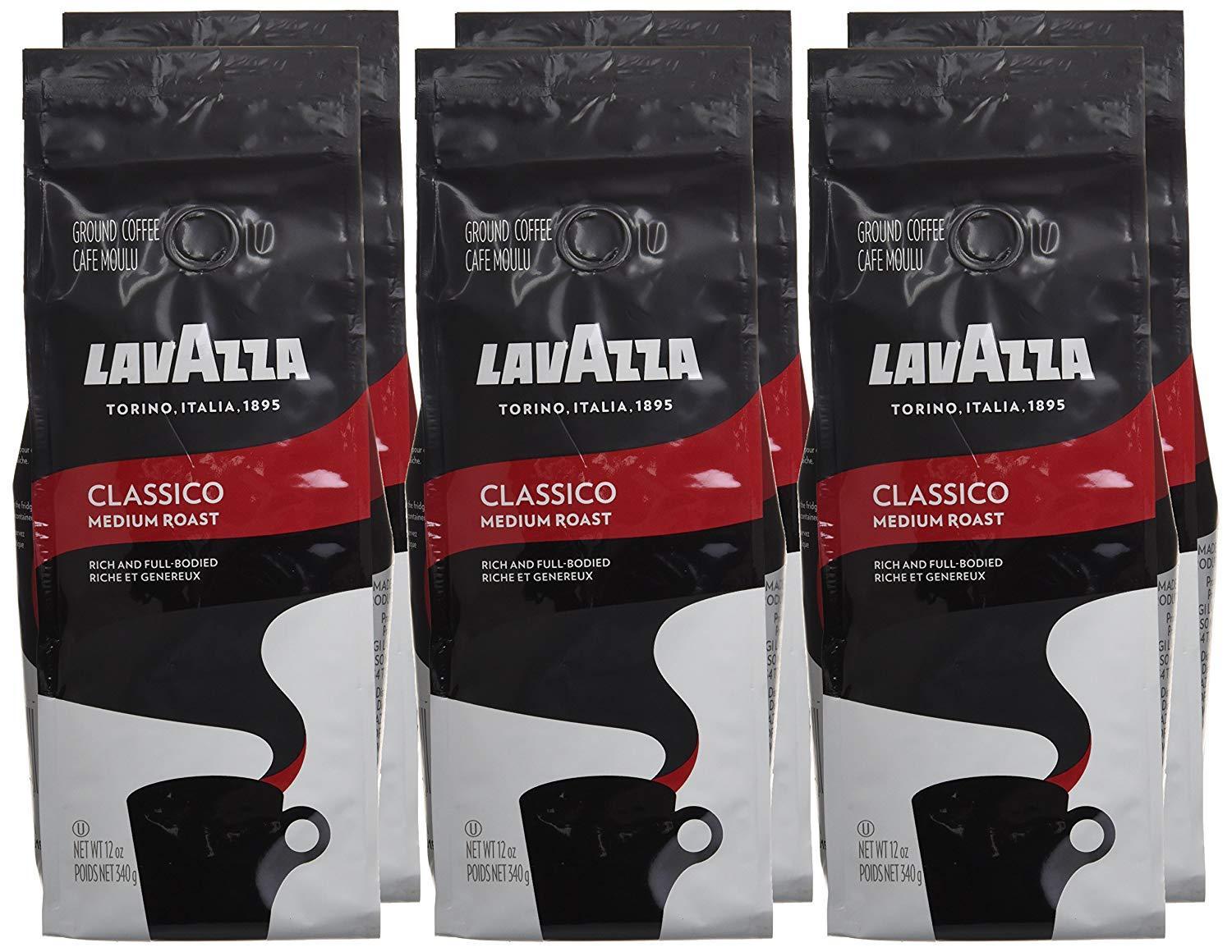 Lavazza Classico Ground Coffee Blend, Medium Roast, 12-Ounce Bags (Pack of 6) $25.99 (or less with S&S)