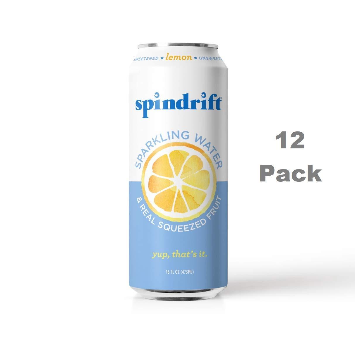 12-Pack 16-Oz. Spindrift Sparkling Water, Lemon Flavor $5.96 or less w/ S&S + free s/h