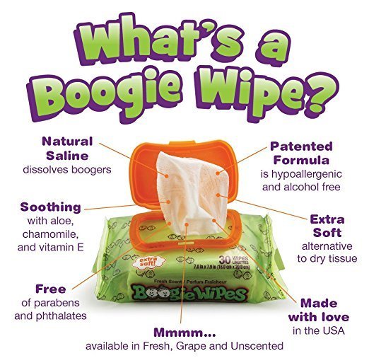 Boogie Wipes Simply Unscented Saline Baby Wipes 90 count ($6.70 w/ 15% S&S)