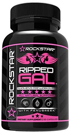 Rockstar Ripped Gal – Pre-Workout Pills by Rockstar, Premium Muscle Building Nitric Oxide Booster with L-Arginine, Rhodiola, Maca, and Muira Puama – 60 Veggie Caps $7.55
