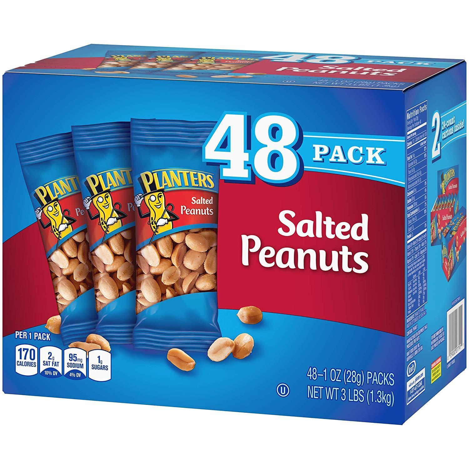 48-Count of 1oz Planters Salted Peanuts $7.11 5% or $6.36 15%