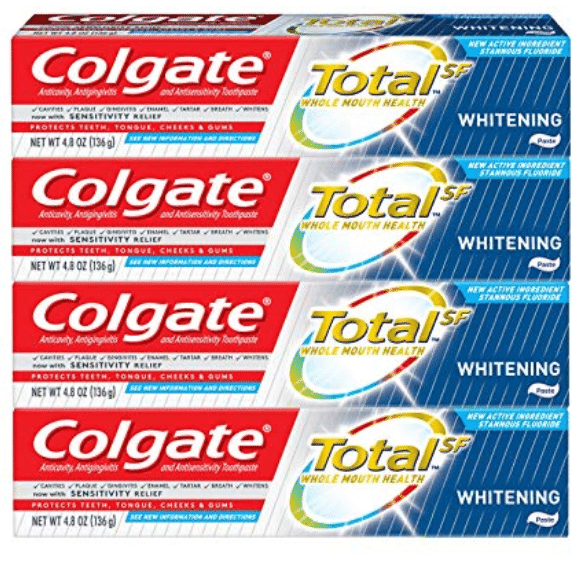 4-Pack 4.8oz Colgate Total Whitening Toothpaste