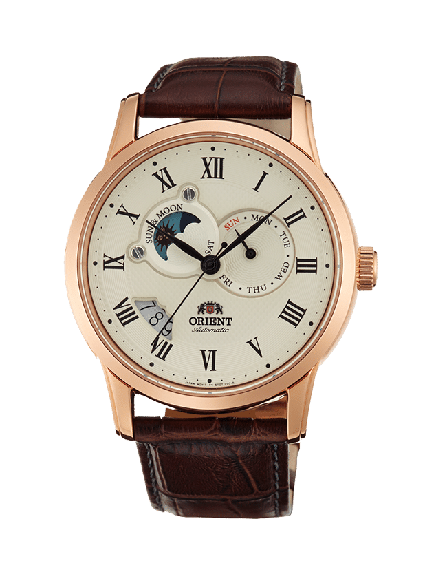 Men’s Orient Sun and Moon V2 Automatic Watch Gold $189.95