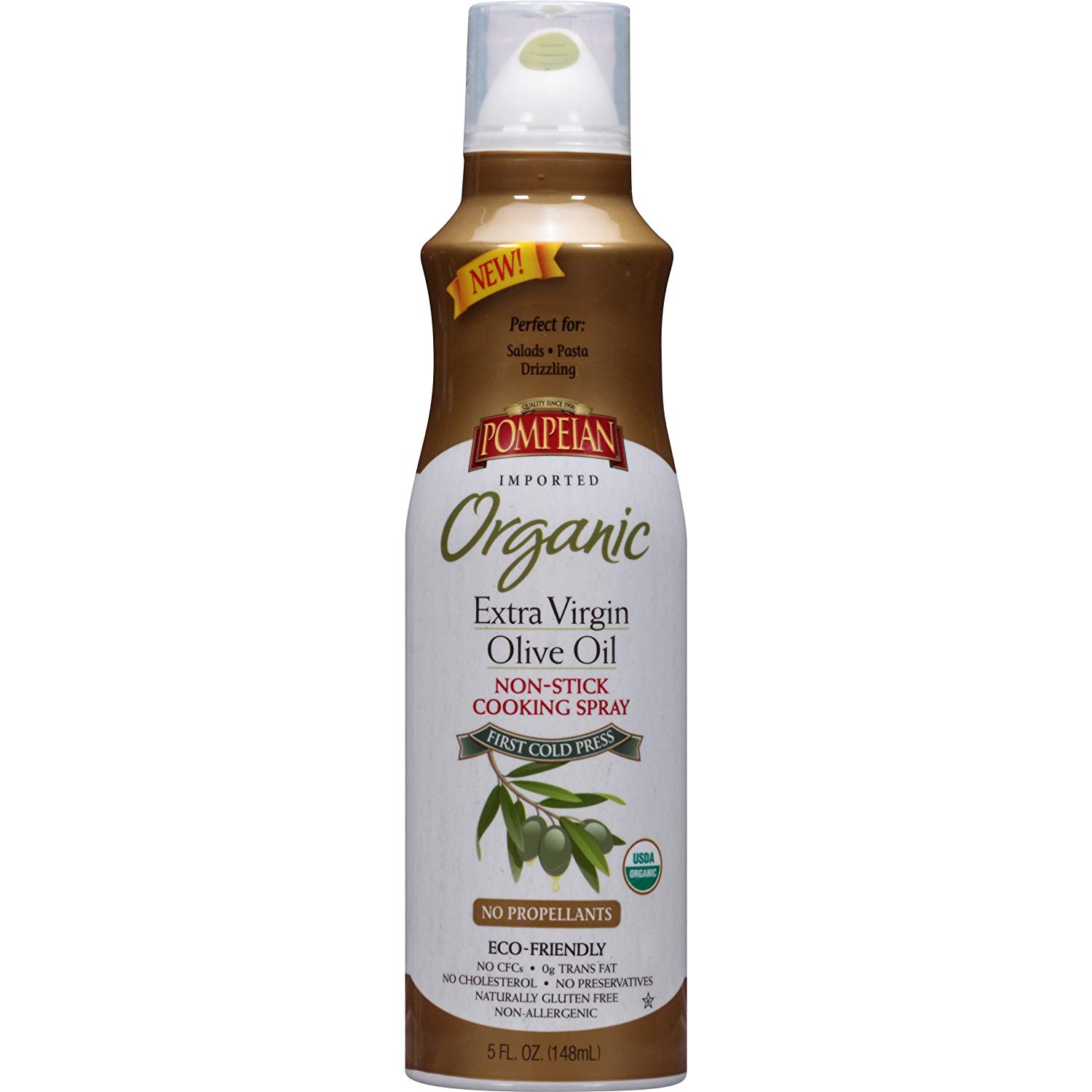 Pompeian Organic Extra Virgin Olive Oil Cooking Spray – 5 Ounce: $2.83 or less w/S&S