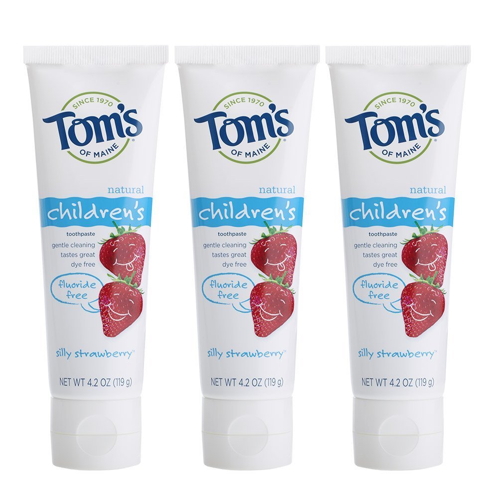 Tom’s of Maine Fluoride-Free Children’s Toothpaste, Kids Toothpaste, Natural Toothpaste, Silly Strawberry, 4.2 Ounce, Pack of 3 $5.29
