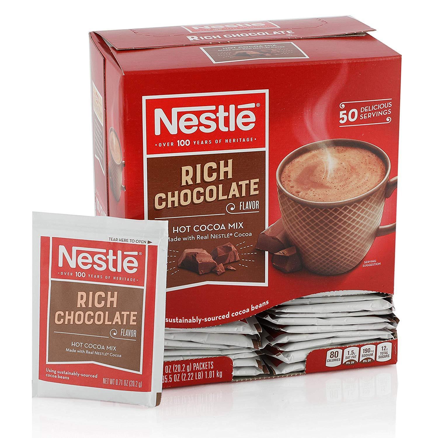 50-Count Nestle Hot Cocoa Mix Packets (Rich Chocolate) $5.60 w/ S&S + Free S&H