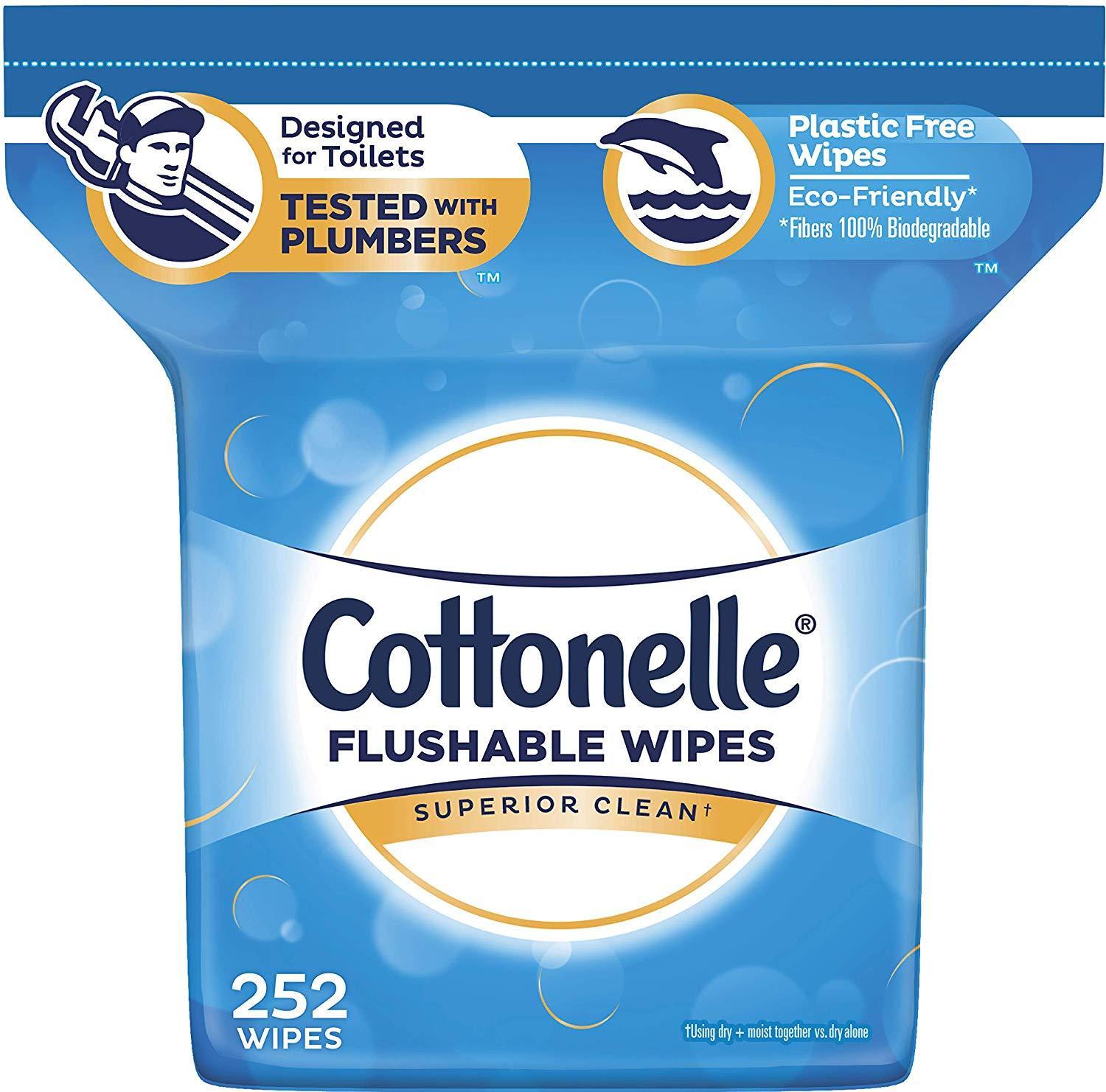 252-Count Cottonelle FreshCare Flushable Wipes (Alcohol Free)
