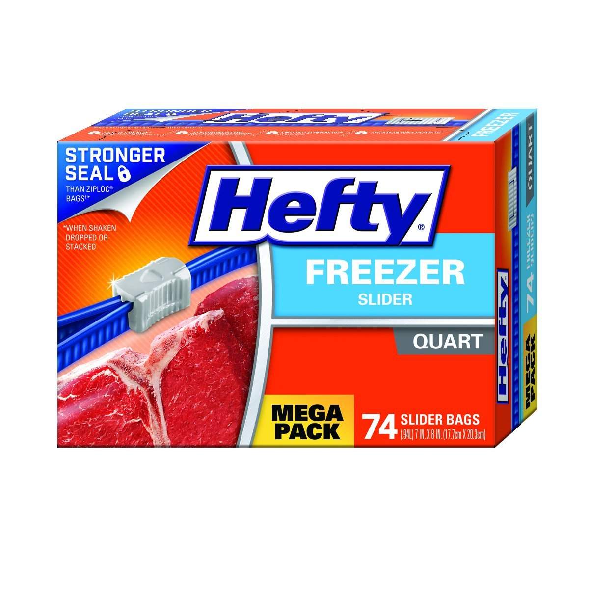74-Count Hefty Slider Freezer Bags (Quart)