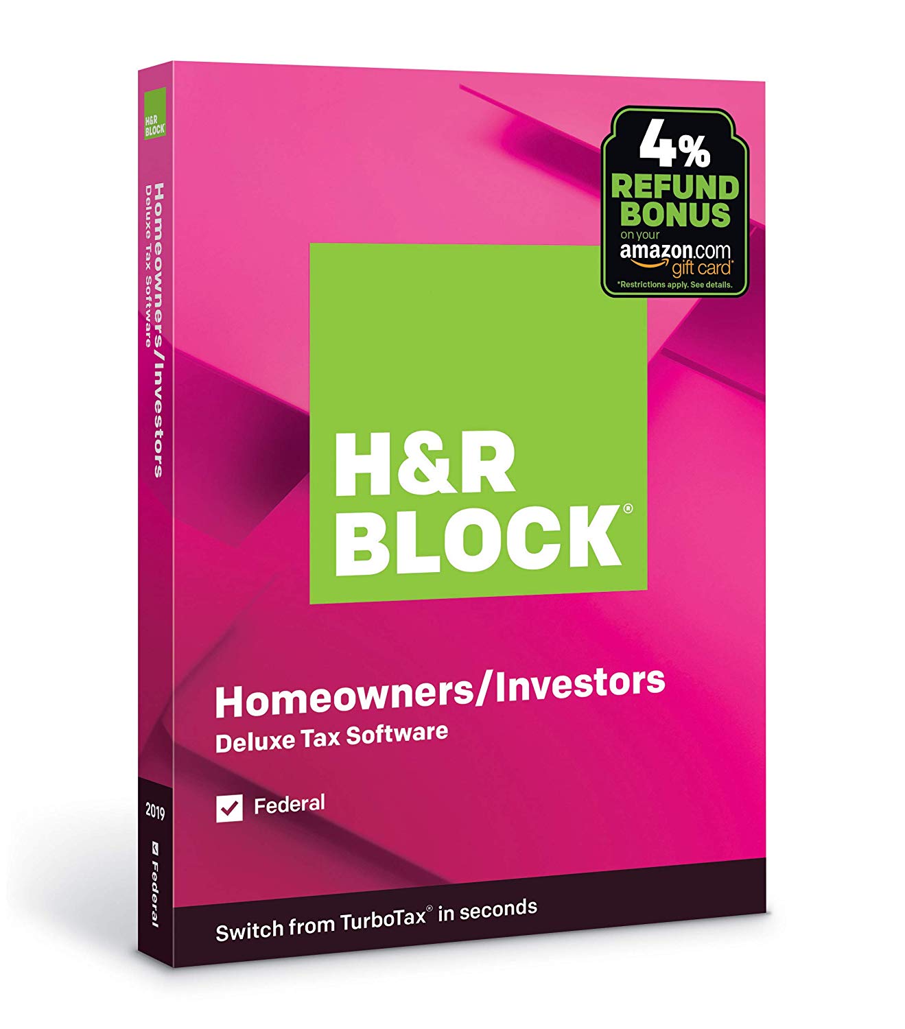H&R Block Tax Software Deluxe Federal $17.49
