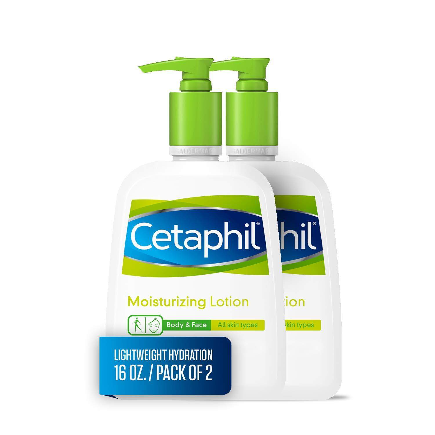 2-Pack 16oz. Cetaphil Moisturizing Body & Face Lotion