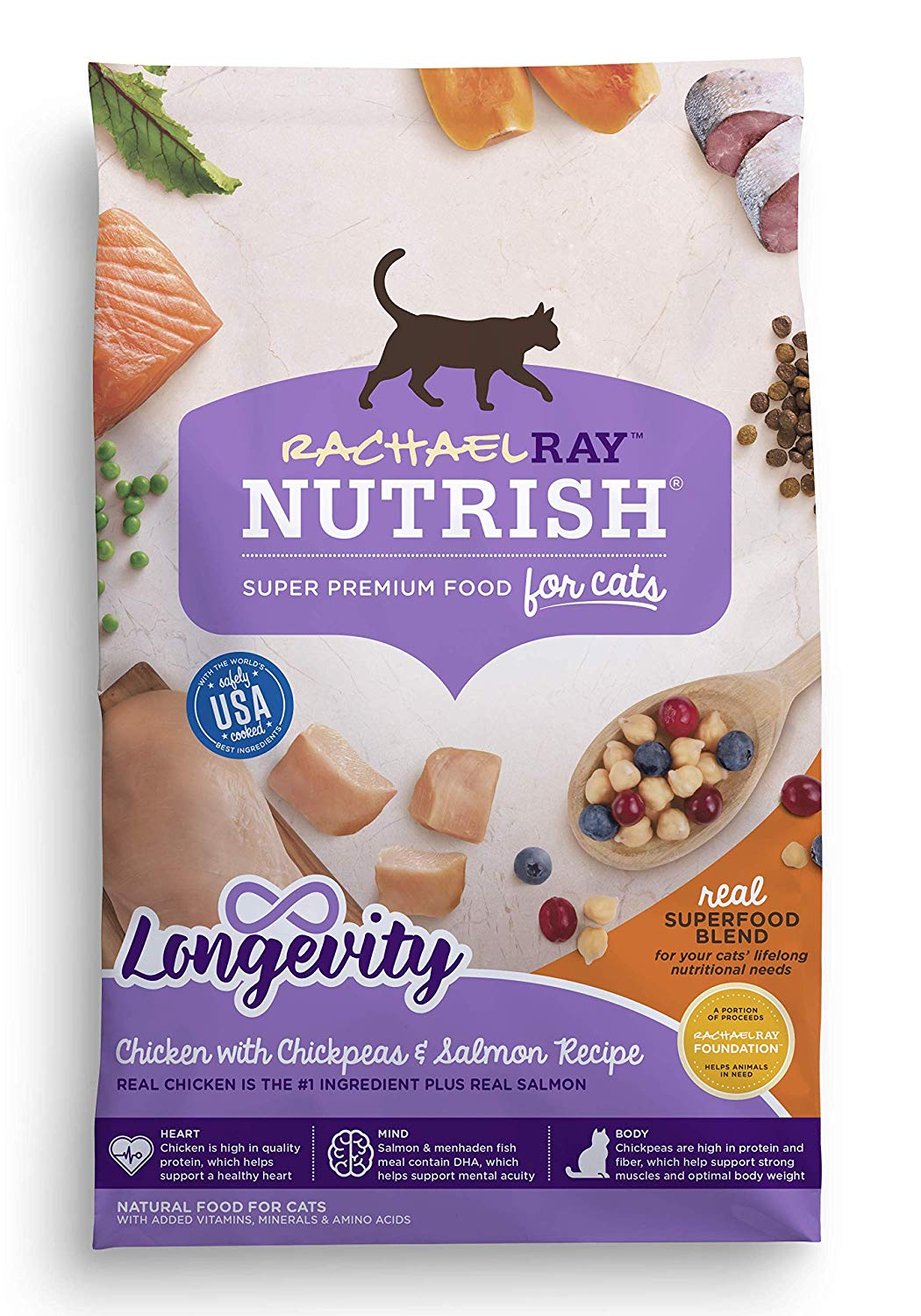 6-Lb Rachael Ray Nutrish Superfood Blends Dry Cat Food (Chicken, Chickpeas, & Salmon) $6.35 w/ S&S + Free Shipping