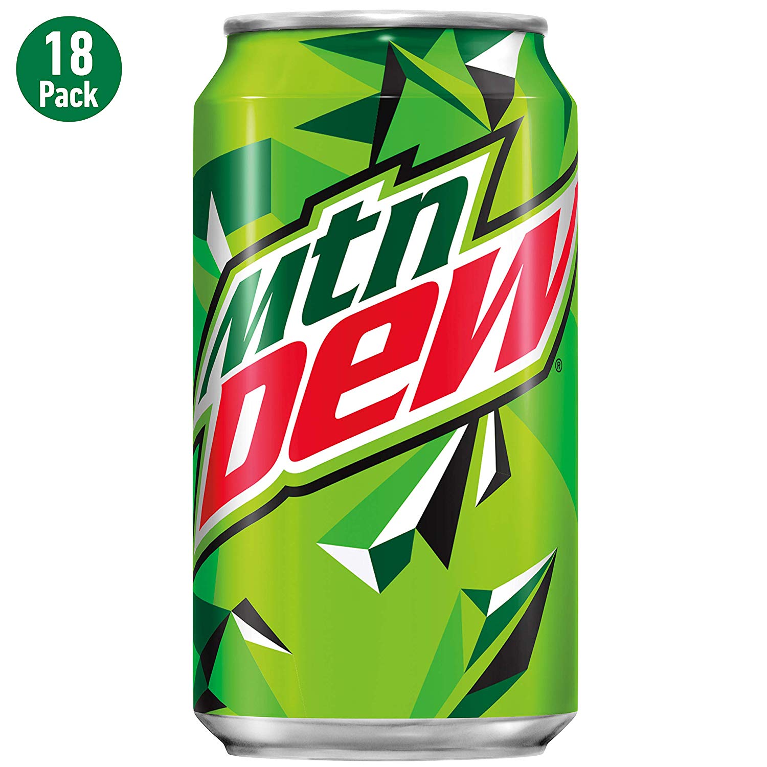 Mtn Dew, 12 Fl Oz Cans, Pack of 18 (Packaging May Vary) $4.75 or less