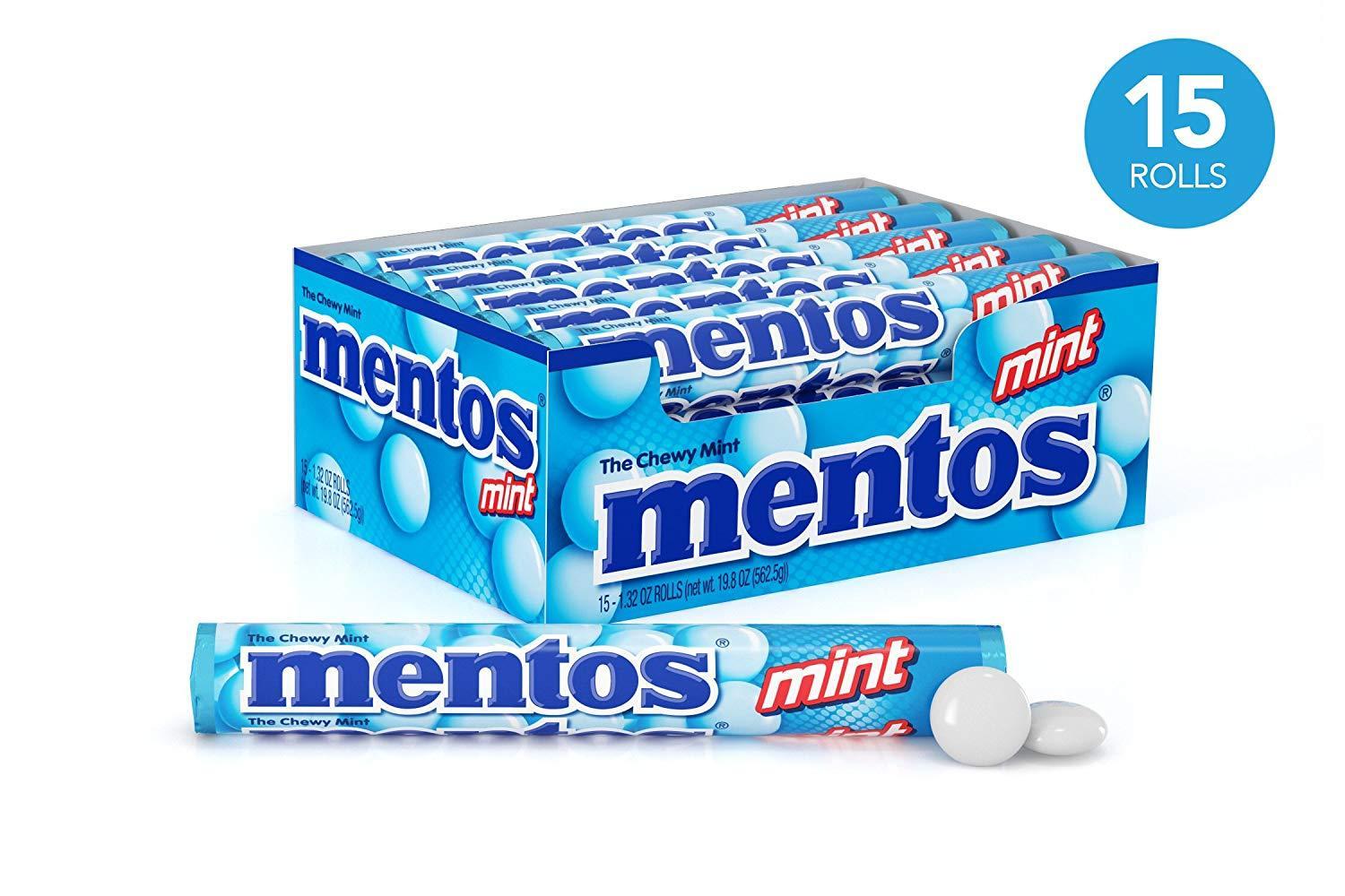 15-Rolls Mentos Mint Chewy Candy (Mint Flavor) $6.73 & More + Free Shipping w/ Prime or $25+