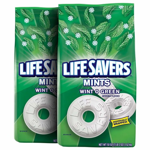 $11.96 w/ 15% S&S LIFE SAVERS Mints Wint-O-Green Hard Candy, 50-Ounce Party Size Bag (Pack of 2) $14.07