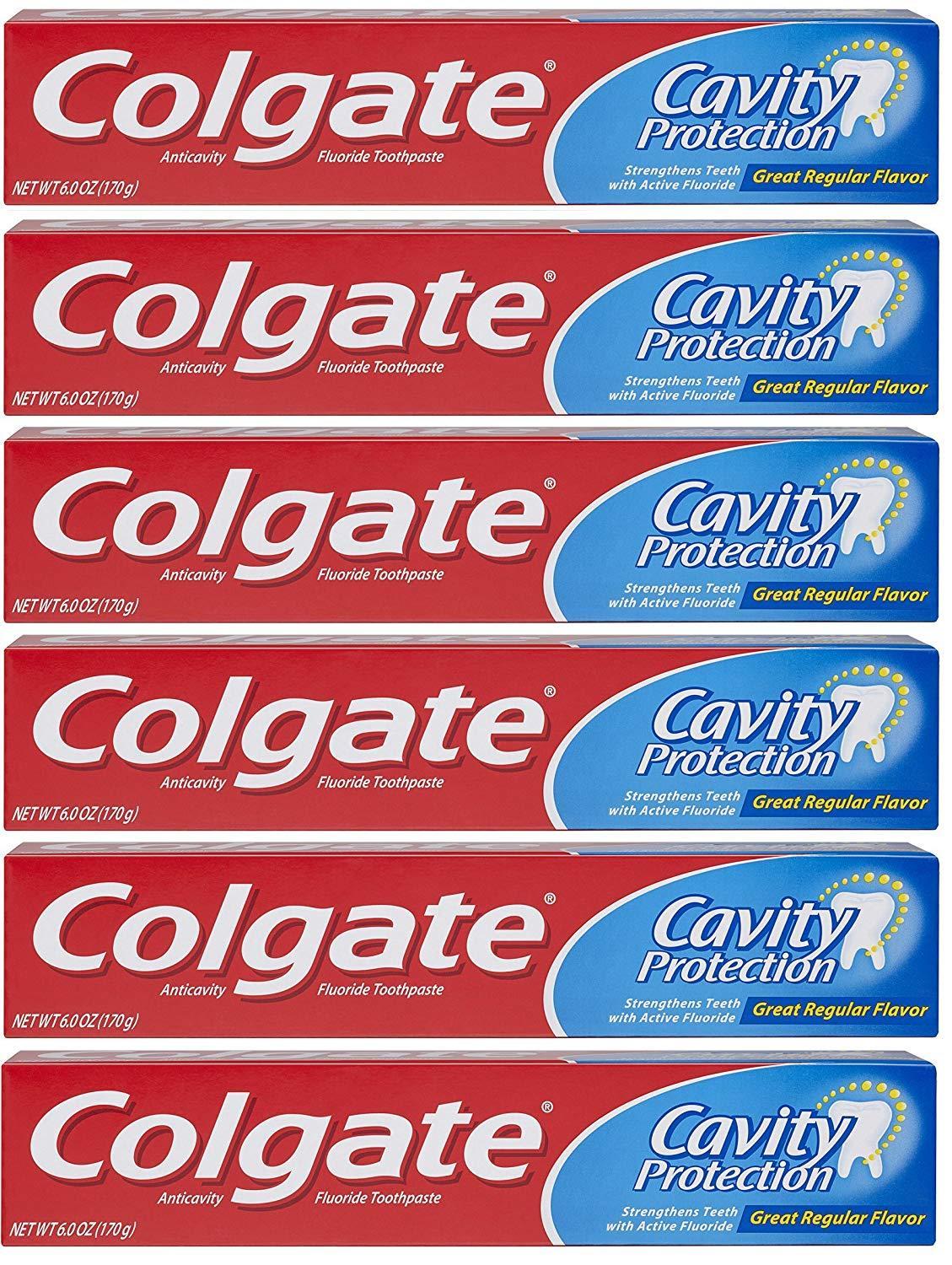 6-Pack 6oz Colgate Cavity Protection Toothpaste with Fluoride [amazon.com] $6.73 ($6.02 w/ 5 S&S Items)