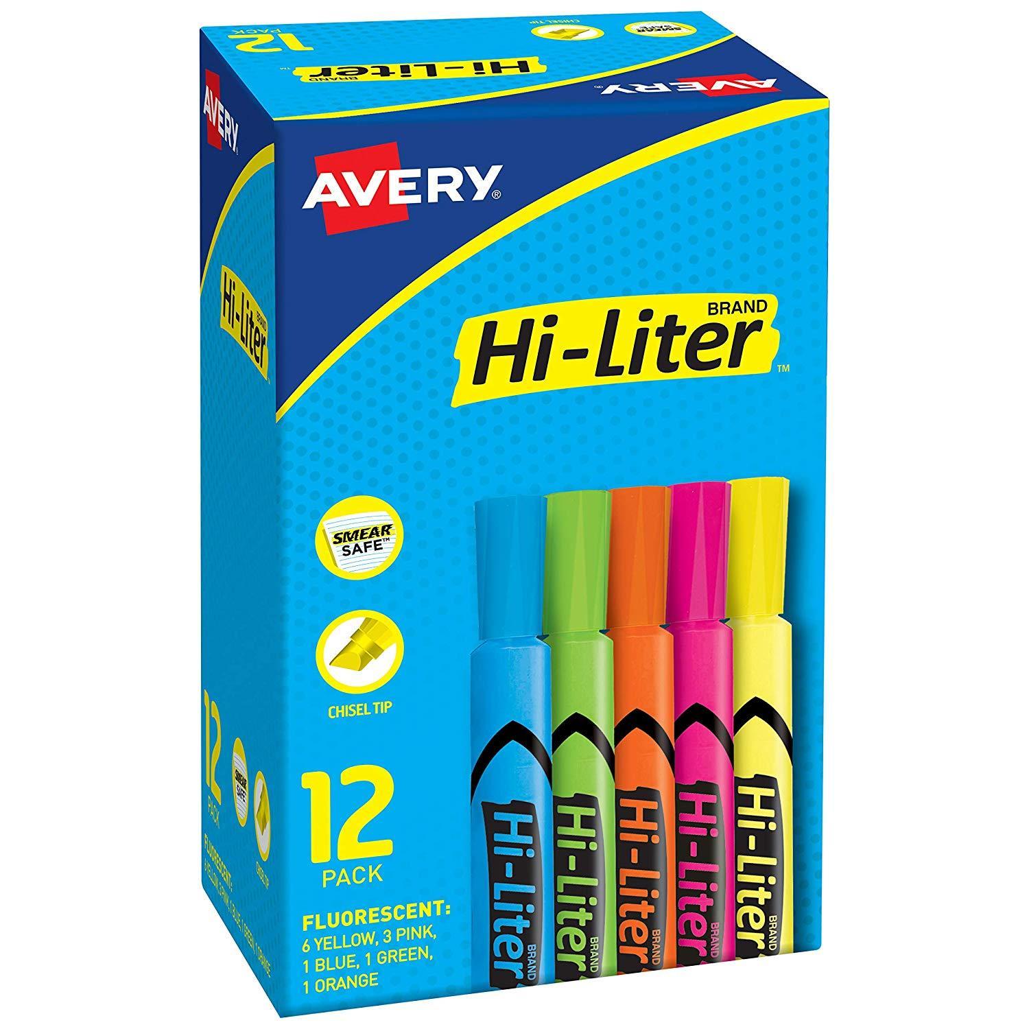 Avery Hi-Liter – Assorted Colors – 12 pack – FS with Prime $3.89