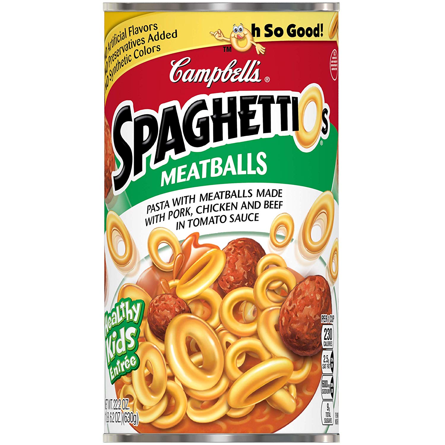 Campbell’s SpaghettiOs Canned Pasta, With Meatballs, 22.2 oz. Can (Pack of 12) – $14.03 @ Amazon.com