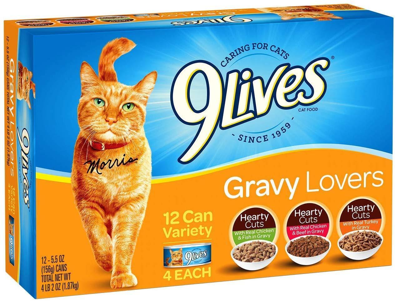 12-Pack 5.5oz. 9Lives Wet Cat Food (variety pack)