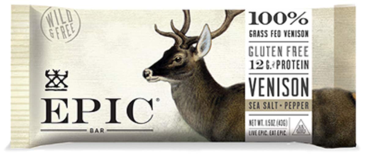 12-Ct 1.5oz EPIC Venison Sea Salt & Pepper Bars