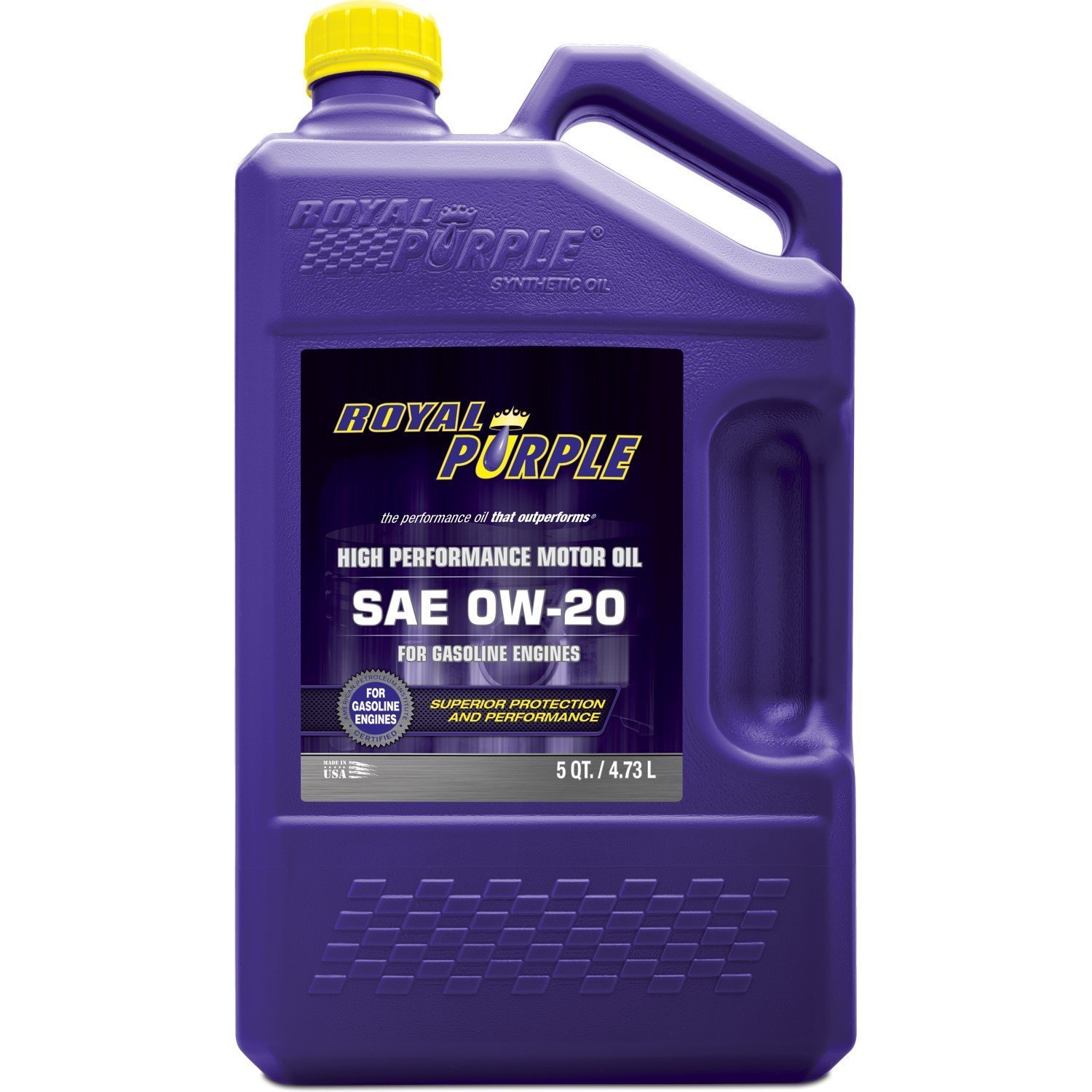 Royal Purple 51020 API-Licensed SAE 0W-20 High Performance Synthetic Motor Oil – 5 qt. $31.36