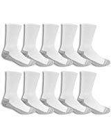 6-Pack Dickies Men’s Dri-tech Moisture Control Crew Socks (White)