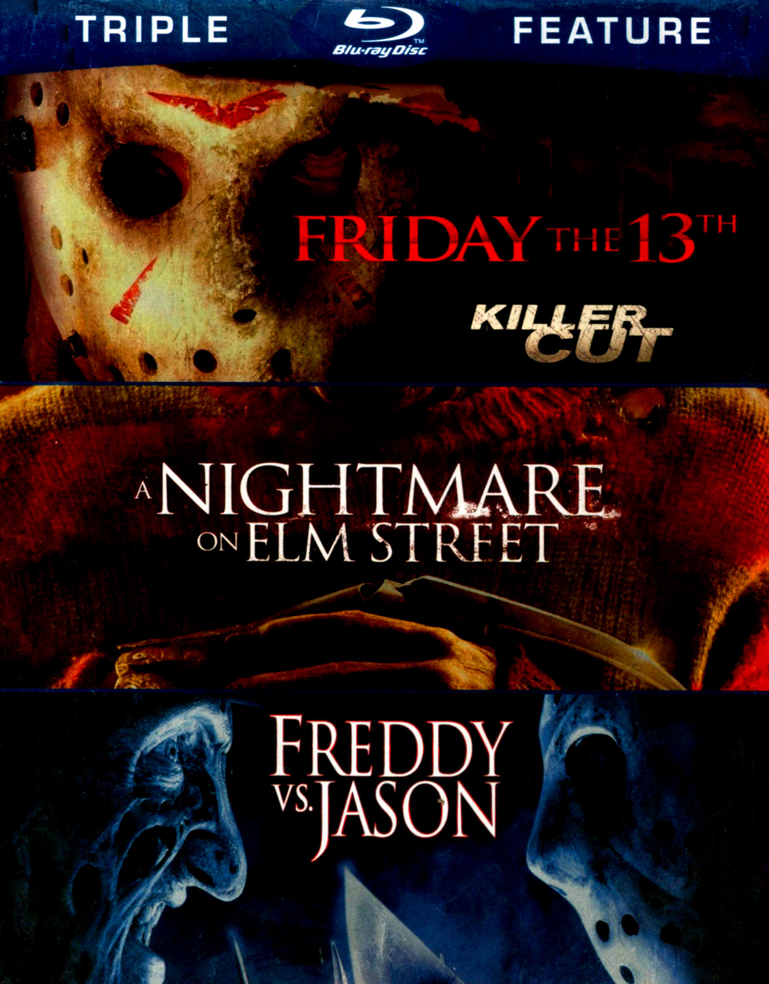 Friday the 13th / Nightmare on Elm St / Freddy Vs Jason (Triple-Feature) [Blu-ray]: $9.99