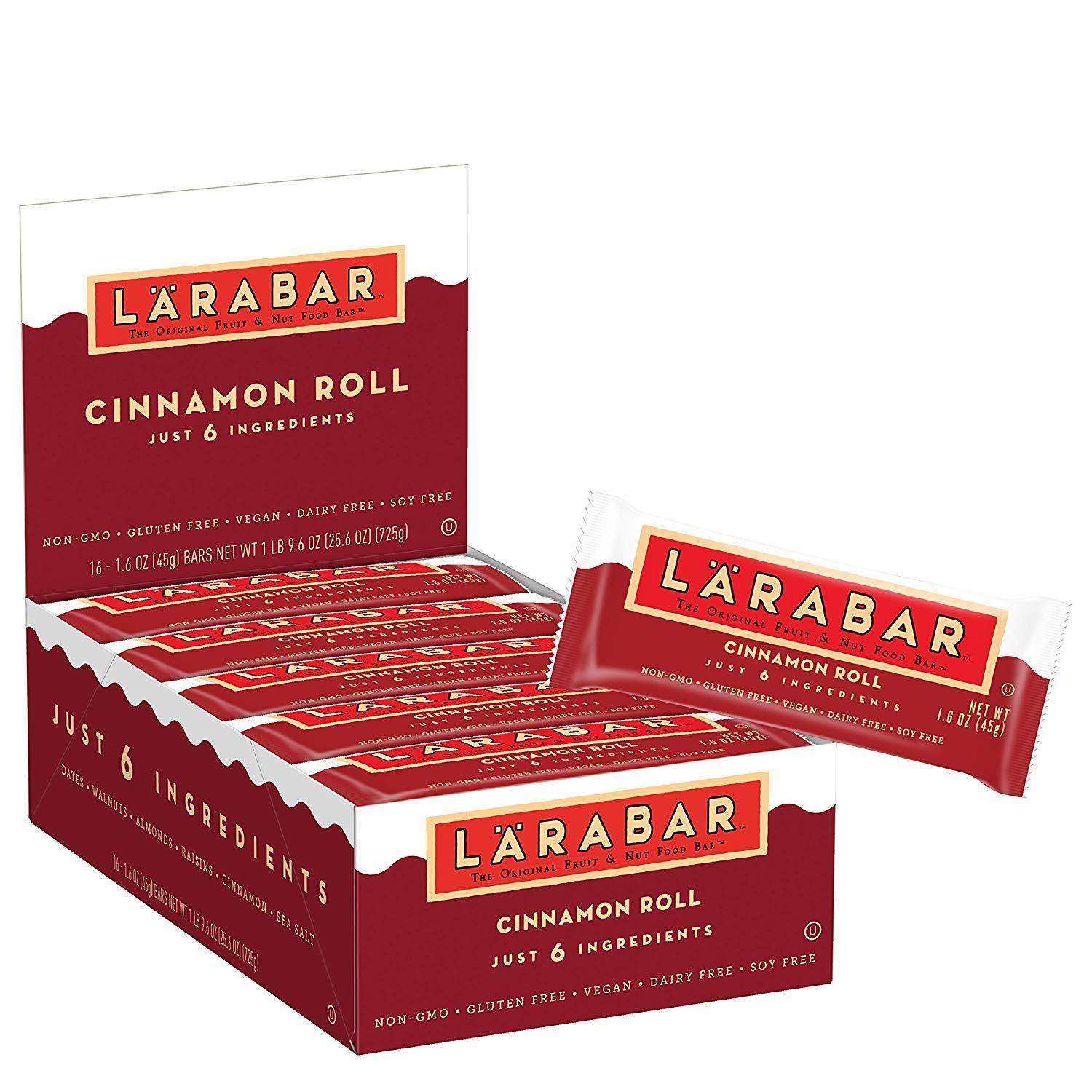 Larabar Gluten Free Bar, Cinnamon Roll, 1.6 oz Bars (16 Count) $9.09 with s/s