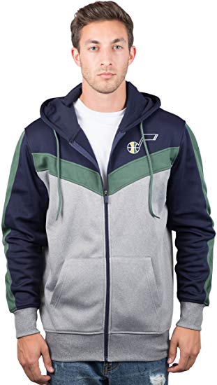 Ultra Game NBA Men’s Full Zip Soft Fleece Sweatshirt Hoodie Jacket
