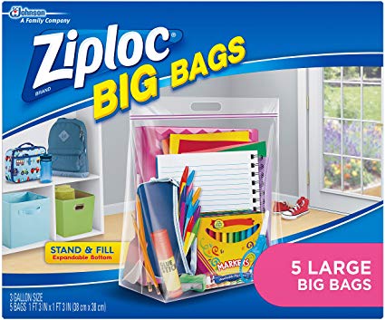 Ziploc Big Bags, Large, 5 Count – $3.89 w/S&S, (As Low As – $3.48)