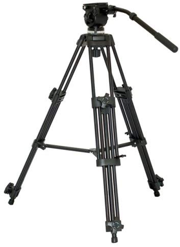 VariZoom VZ-TK75A Aluminum Video Tripod with 65mm Fluid Head and Carry Case