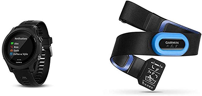 Garmin Forerunner 935 Running GPS Unit (Black) and HRM-Tri Heart Rate Monitor Bundle