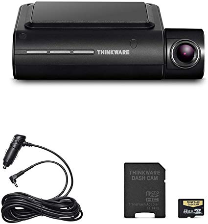 Thinkware F800 Pro Dash Cam Full HD 1080P Sony Starvis Super Night Vision | Cigarette Power Cable and 32GB MicroSD Card Included | Built in Wi-Fi and GPS | Optional Parking Mode with Impact and Motion