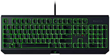 Razer BLACKWIDOW Essential Mechanical Gaming Keyboard: Green Mechanical Switches - Tactile & Clicky - Individual Key Green LED backlighting - 10 Key Anti-Ghosting - Programmable Macro Functionality