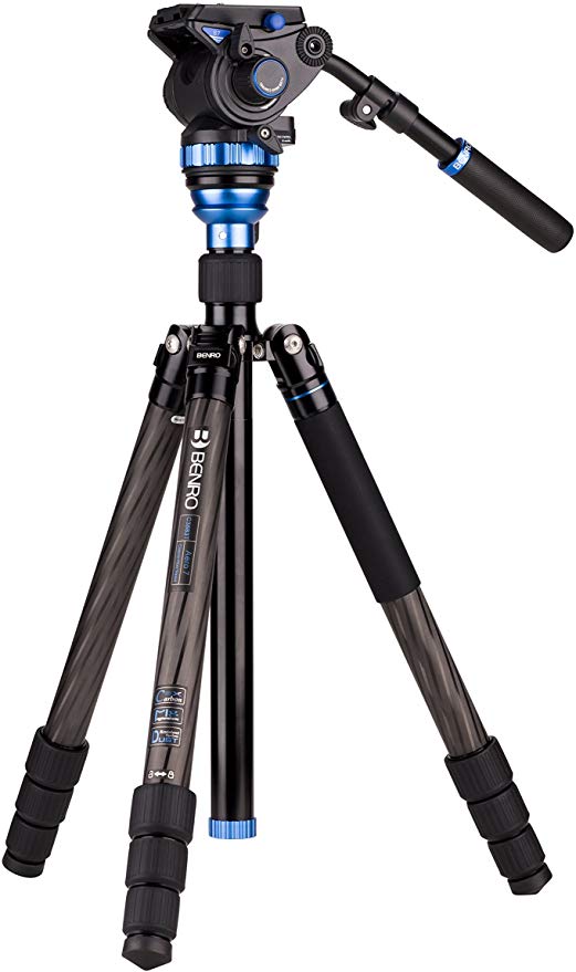 Benro Aero 7 Carbon Fiber Travel Video Tripod Kit with S7 Video Head (C3883TS7)