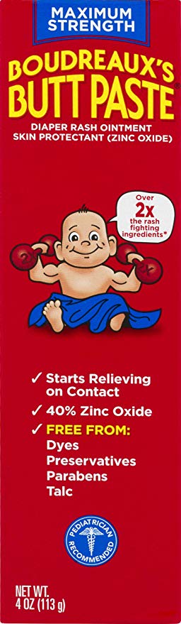 4 oz. Boudreaux’s Butt Paste Diaper Rash Ointment (Maximum Strength) for $4.69 with s&s