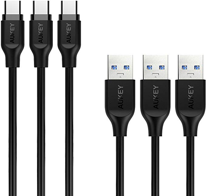 3-Pack AUKEY USB-C 3.3ft, USB 3.0 Type C Fast Charge Cable $7.79