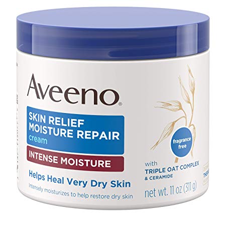 11oz Aveeno Skin Relief Intense Moisture Repair Cream with Triple Oat Complex, Ceramide & Rich Emollients, Steroid & Fragrance-Free for Extra-Dry Skin:As low as $8.11 w/S&S and A/c