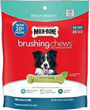Milk Bone Fresh Breath Brushing Chews $5.34 – Amazon