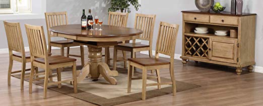 Sunset Trading 8 Piece Brook Pedestal Dining Set with Server