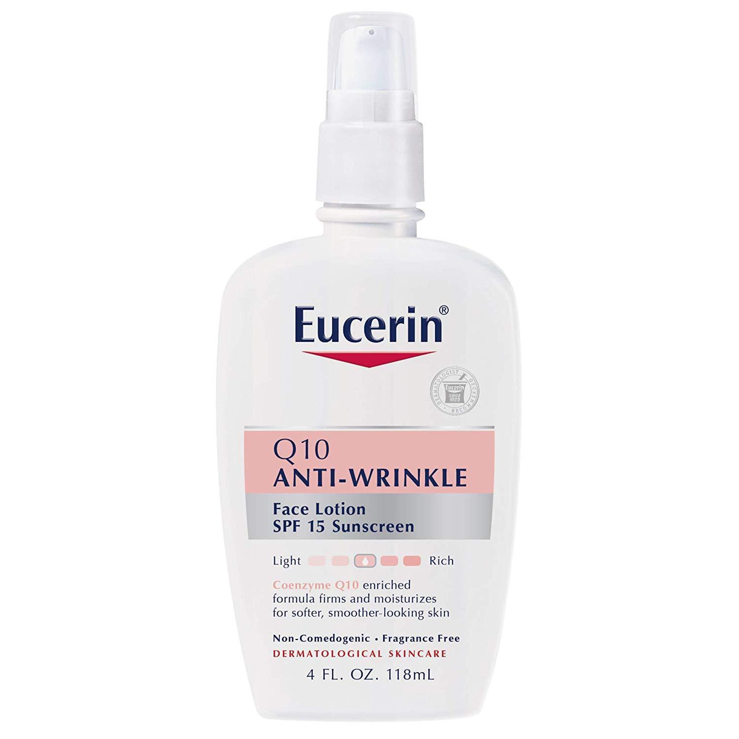 4oz Eucerin Q10 Anti-Wrinkle Face Lotion (SPF 15)