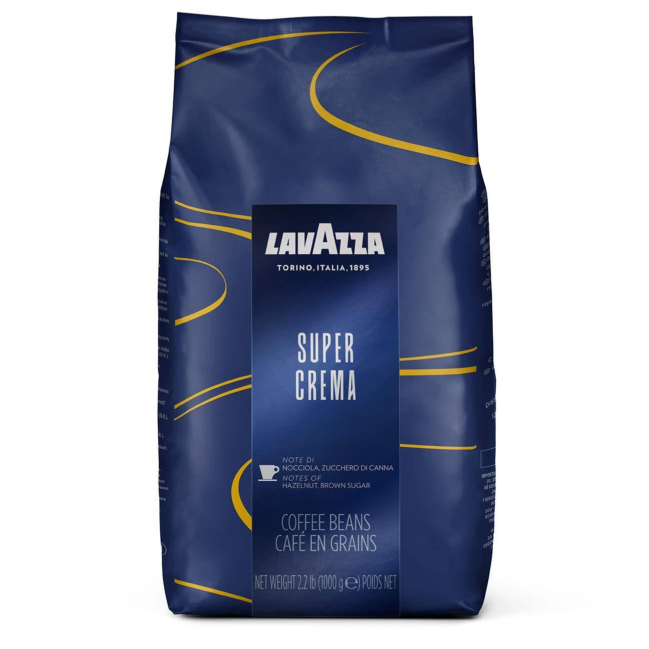 Lavazza Super Crema Whole Bean Coffee Blend, Medium Espresso Roast, 2.2 Pound – $15.21 with S&S